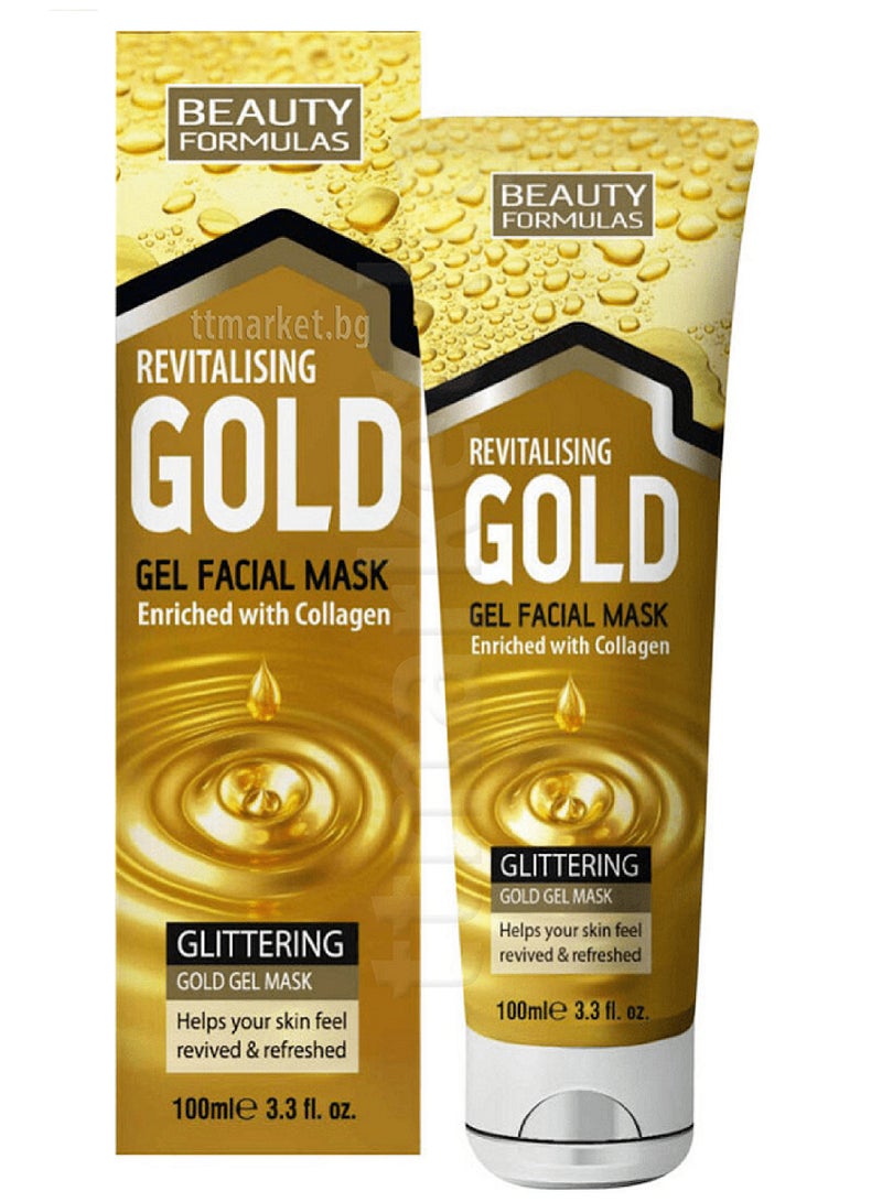 BEAUTY FORMULAS REVITALISING GOLD GEL FACIAL MASK 100ML