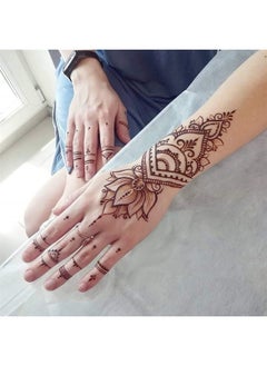 Divawoo 12 Sheet Henna Tattoo Stencils, Hand Temporary Tattoo Stickers, Indian Arabian Self Adhesive Tattoo Templates  - Image 3