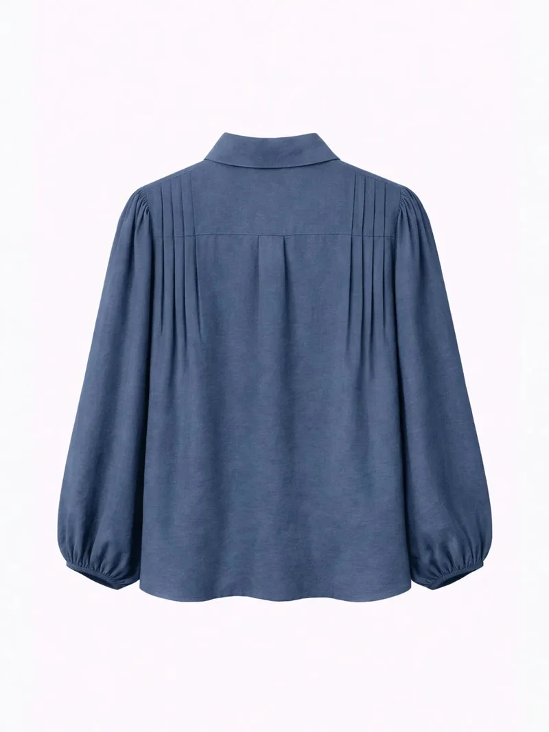 ميكسراي MIXRAY Textured Ribbed Button-Up Shirt