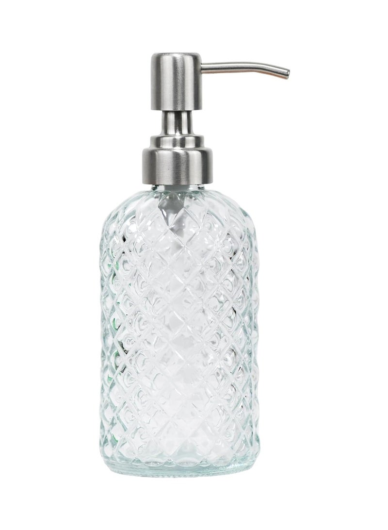 موزع صابون زجاجي 400 مل ، زجاجة صابون اليدين ، زجاجة جل الاستحمام للحمام ، زجاجة شامبو شفافة فارغة ، زجاجة توزيع اللوشن - Image 1