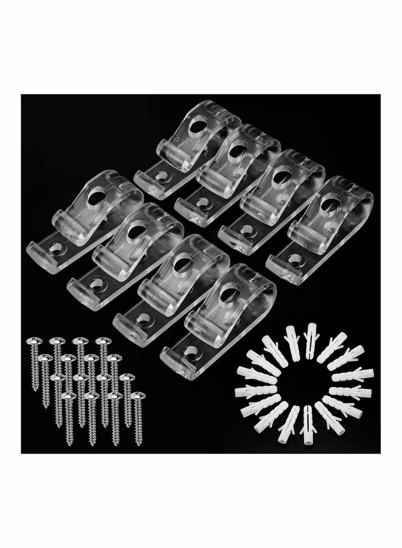 Excefore Clear Roller Blind Clip with Screws, Plastic Pillars for Vertical Roman Roller Blinds Ball Chain Cord Control Blind Safety Clip for Cord Child - Image 5