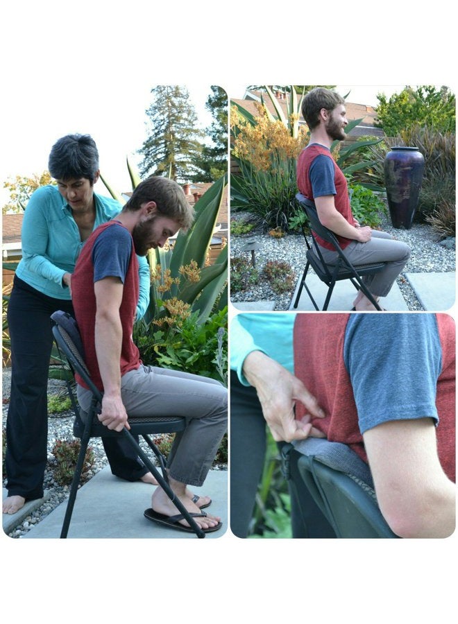 Gokhale Method Stretchsit Cushion Lumbar Support/backrest for Chairs/car Seats - Spinal Traction/Decompression for Relief from Lower Back Pain, Neck Pain, Shoulder Pain, Fibromyalgia - Image 3