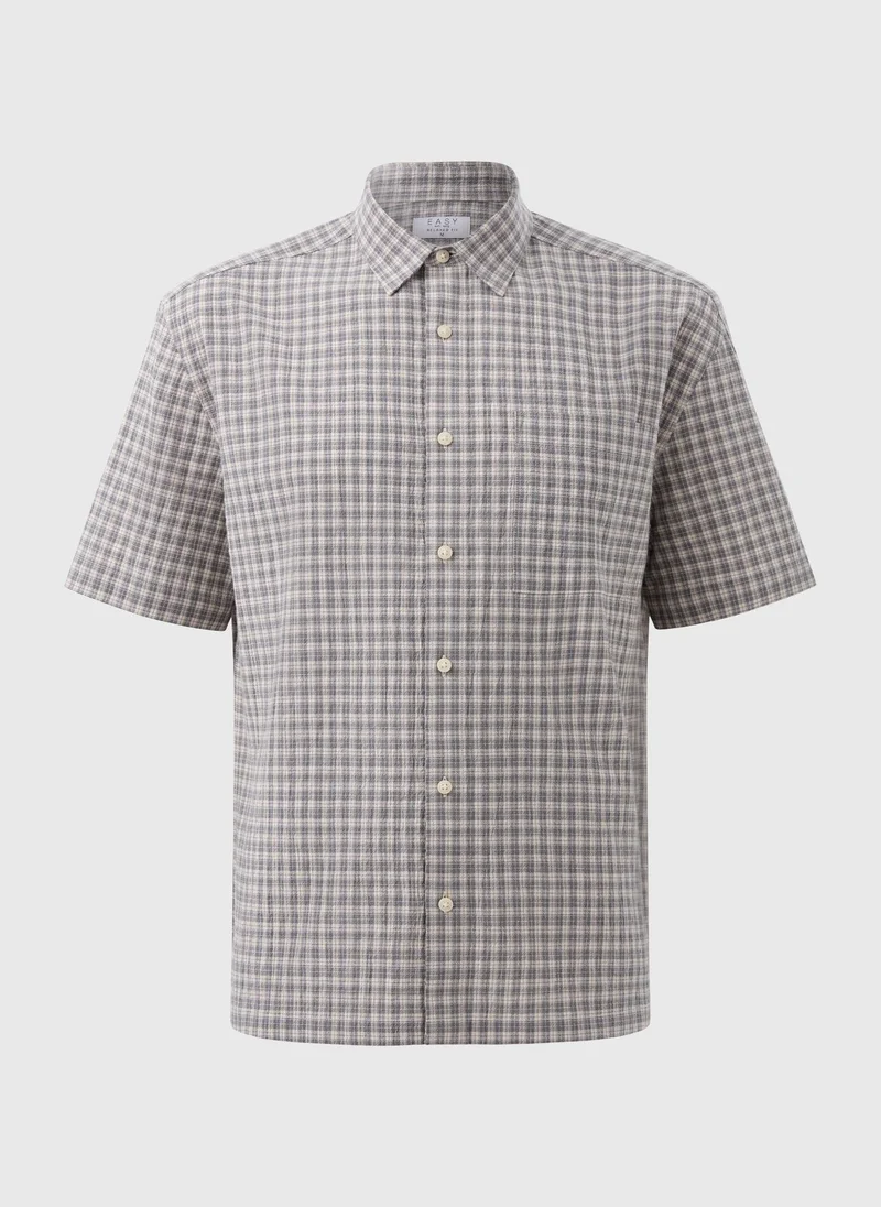 Matalan Charcoal Mini Check Shirt