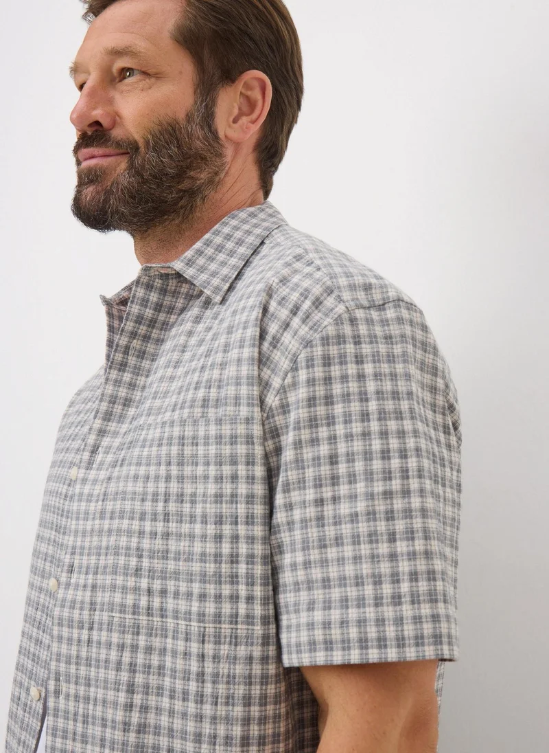 Matalan Charcoal Mini Check Shirt
