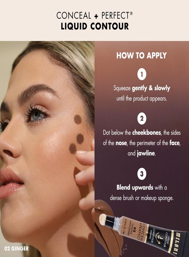 Milani Conceal + Perfect Liquid Contour for Added Definition, Face Lift Collection - Toffee - Image 4