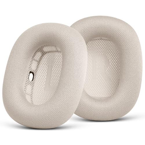 GEVO Upgraded Ear Cushions Replacement Earpads for 2024 New Apple AirPods Max Headphones, Mesh Fabric Ear Pads Cover with Memory Foam and Magnet for AirPods Max Fresh Color (Starlight) - Image 1