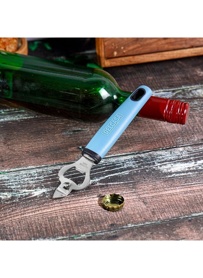 DELCASA Delcasa DC3341 Stainless Steel Bottle Opener, Silver/Blue  - Image 3