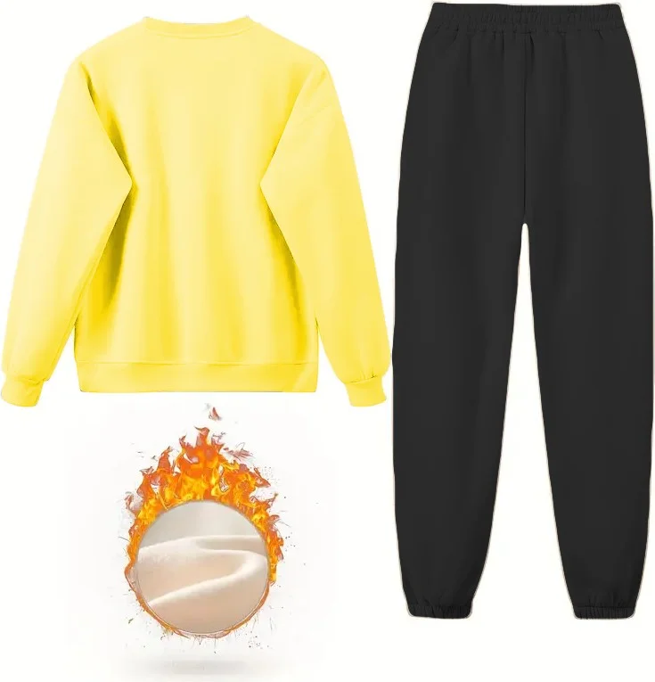 دوغ فش Tracksuit Oversize Chill 89 Printed Tracksuit,lover,couple Combination Yellow
