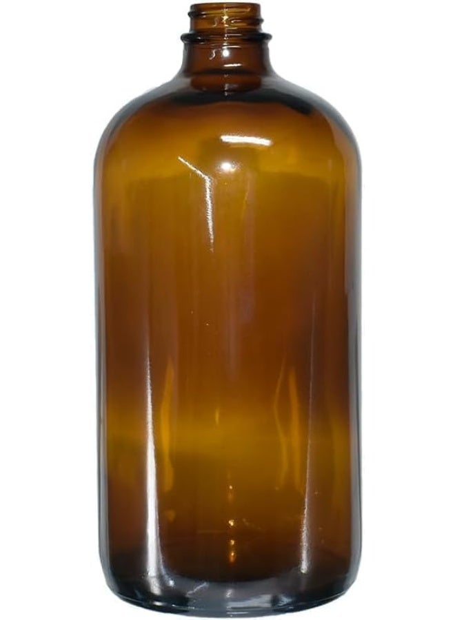 Luxoraq 2-Pcs Amber Glass Bottles 500ml – Refillable Boston Round Containers with Black Caps for Essential Oils, Shampoo, Lotion, Soap, Cleaning Solutions, Lab Use – UV Protection Leakproof Bottles - Image 2