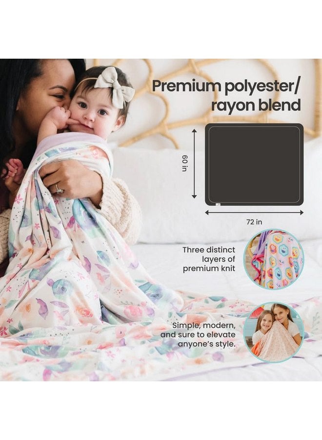 Copper Pearl Copper Pearl Jumbo 3-Layer Baby Blanket: Soft Baby Quilts for Boys and Girls | Breathable, Cozy, Toddler Blanket | Baby Quilt for Newborns | 46x46 Premium Polyester/Rayon | Daisy - Image 3