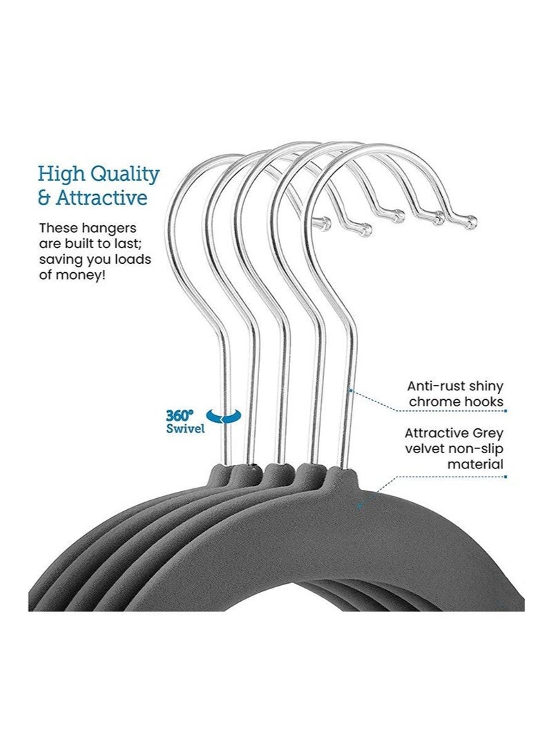 VELVET 100 flocking hangers, black flocking galvanized hooks - Image 5