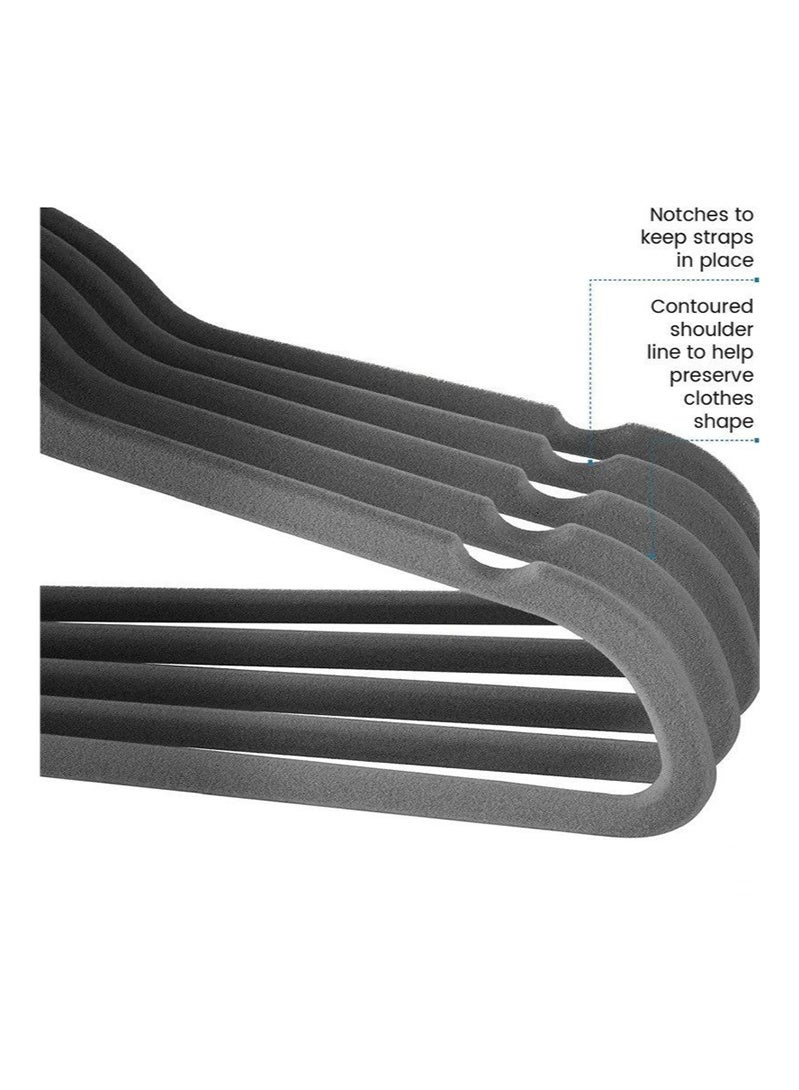 VELVET 100 flocking hangers, black flocking galvanized hooks - Image 4