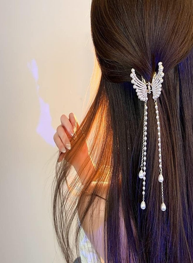 WEXUS Hair Clips for Women Ethnic Choice Korean Style Pearl Metal Hair Clutcher Durable & Elegant Metal Claw Clips, Perfect for Everyday Use & Special Occasions (Pack Of 1) - Image 5