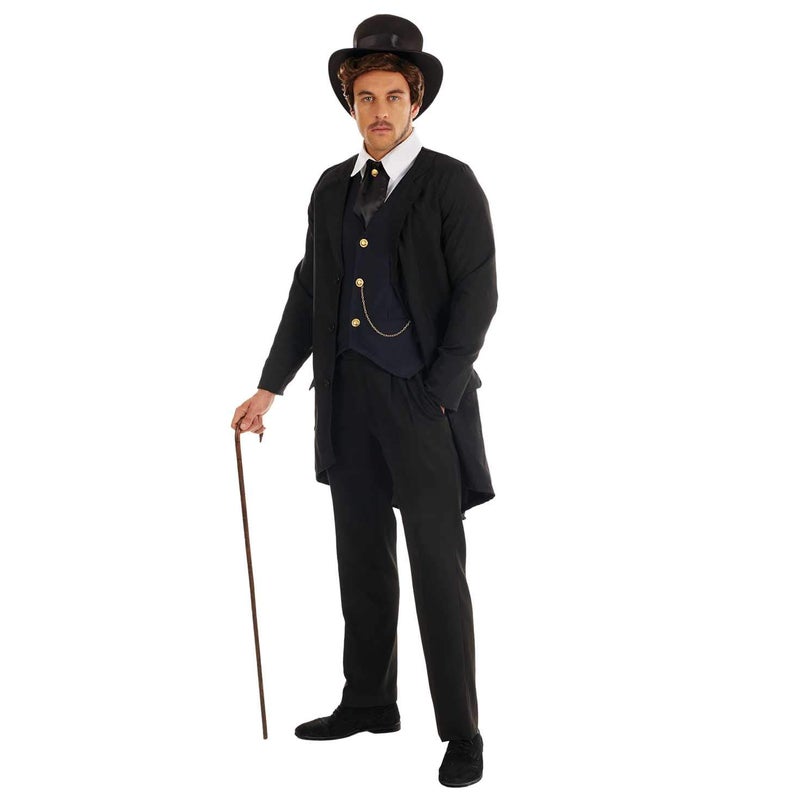 fun shack Men's Victorian Costume, Colonial Tailcoat Suit for Men, Historical Dress Outfit, Classic Style, Large - Image 1