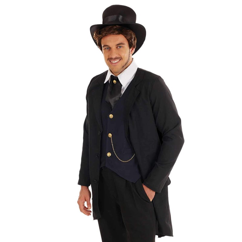fun shack Men's Victorian Costume, Colonial Tailcoat Suit for Men, Historical Dress Outfit, Classic Style, Large - Image 2