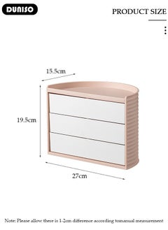 DUNISO Multi-Function Rotating Storage Organizer,Cosmetic Storage Box,Rotating Storage Box Desktop Placement Half Circle Student Children Stationery Storage Box,Half Circle Rotating Universal Bathroom Organization Solution Holder  - Image 2