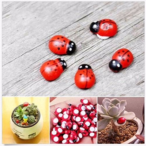 Krisah 10 pcs Butterflies Stakes & 20 pcs Ladybugs Garden/Plant Décor, Multi Color, Small - Image 3