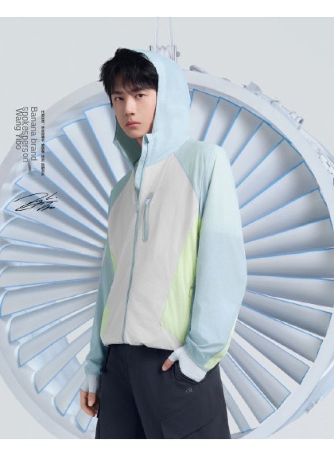 Bananain Wang Yibo Same Style】702uv Sun Protection Jacket - Water-resistant Outdoor Wear With Dual Zipper, Unisex Design - Image 1