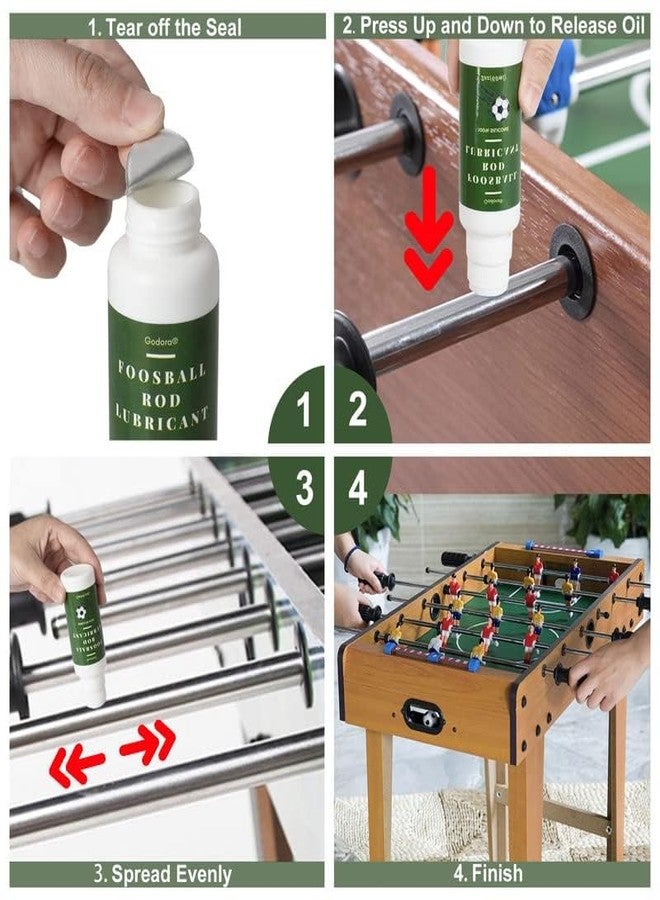 Godora 100% Pure Silicone Foosball Rod Lubricant for Sports Arcade Soccer Game Accessories, Foosball Rod Lubricant with Dauber Top Applicator, Easy-to-use Silicone Oil for Soccer Table Pole Accessories - Image 5
