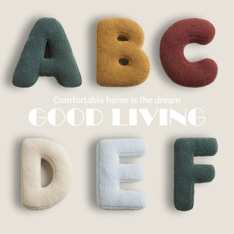 Creative English Letter Pillow 26 Alphabet Love Combination Personality Sofa Bedside Simple Shaped Pillow - Image 2