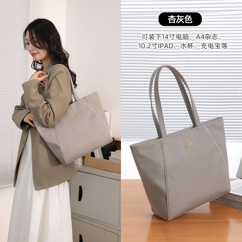Oxford Cloth Canvas Large Capacity All-Match Tote Bag Women'S Arrival Work Bag Lightweight Shoulder Bag - Image 1