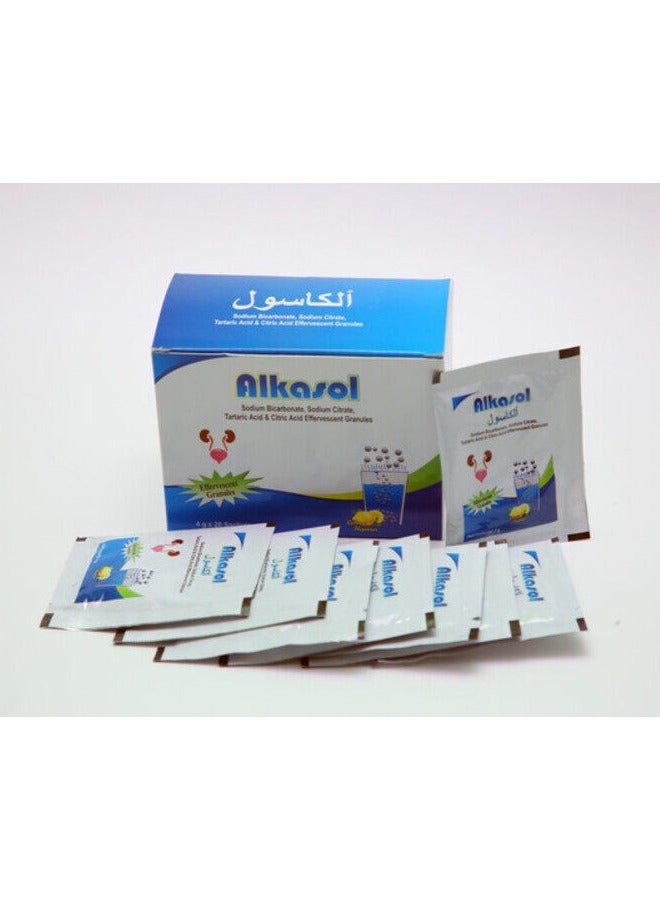 ALKASOL حبوب الفوارة ألكاسول 4 جرام × 28 كيس، بنكهة الليمون - Image 2
