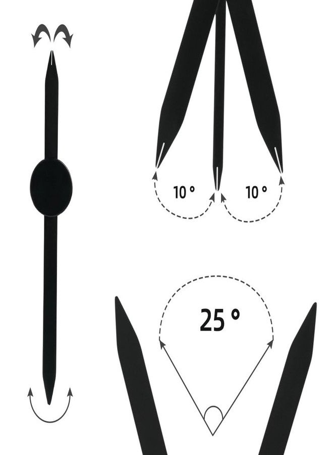 HOTWE Brow Measuring Tool for Mapping, Stainless Steel Compass Eyebrow Ruler for Microblading Eyeliner Semi Permanent Makeup (Black) - Image 4