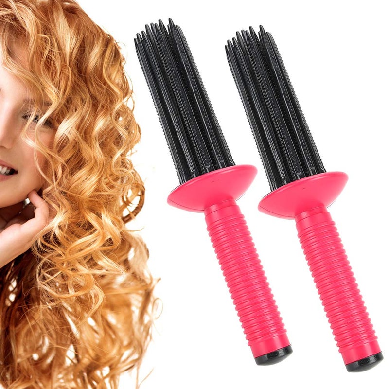 Fluffy Curling Wand and AntiSlip Hair Comb for Women  2pcs Pin Curl Tool and Root Comb for Voluminous Hairstyling 17 Comb Teeth