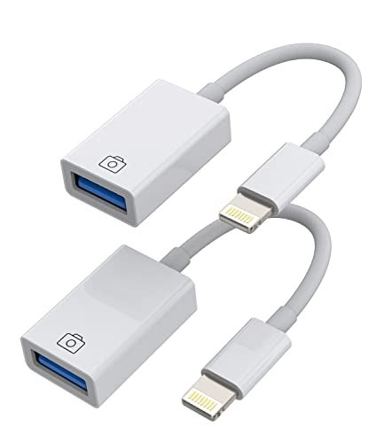 HOYULLI iPhone OTG Adapter(2Pack)lightning male to USB Female Converter Data Sync dongle for 14 13 12 11 pro max 7 8 plus ipad Camera Card Reader USB Flash Drive Mouse Keyboard Hub MIDI Piano Connector U Disk - Image 1