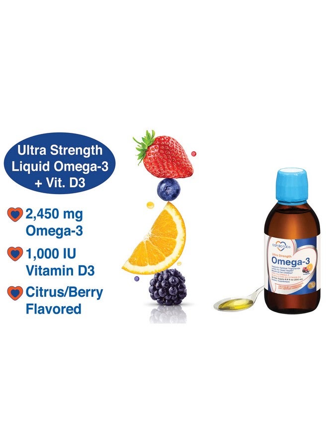 CardioTabs Ultra Strength Liquid Omega3 + Vitamin D3 Fish Oil Supplements 4500Mg Omega3 Marine Oil From Fish Oil And Calamarine 2130Mg Dha And Epa + 1000 Iu Of Vitamin D3 6.8 Fl Oz  - Image 3