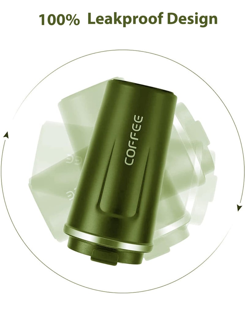 توشيونيكس كوب مفرغ من الهواء مزدوج الجدار من الفولاذ المقاوم للصدأ مع غطاء وختم مانع للتسرب، كوب قهوة معزول خالٍ من مادة BPA، زجاجة حرارية تحافظ على المشروبات ساخنة أو باردة لساعات - 510 مل - Image 4