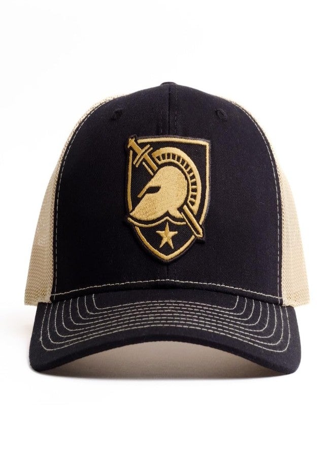 Nudge Printing West Point Hat US Military Academy Premium Adjustable Snapback Trucker Hat Black and Khaki Embroidered Patch Baseball Cap (Army Black Knights) - Image 1
