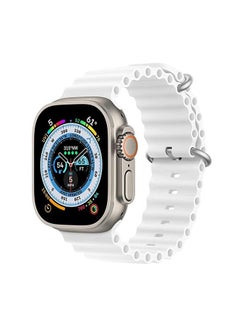 Ten Tech Silicone Band for Apple Watch 41mm 40mm 38mm, Waterproof Soft Silicone Sports Band for iWatch SE 8/7/6/5/4/3/2/1, - white