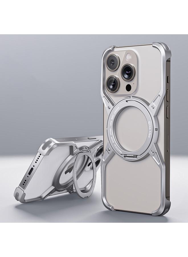 erorex Case For iPhone 15 Pro Max Aluminum Alloy Frameless 360-Degree Rotating Phone Case - Image 1
