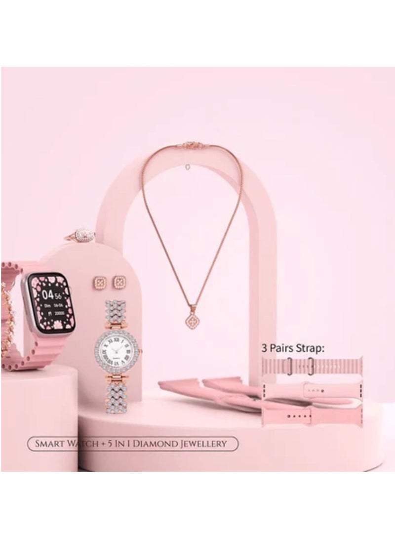 modio U93 Mini 40MM Smart Watch with HD Touch Display, Bluetooth Calling, Health Monitoring, Sleep & Activity Tracker, Multiple Watch Faces, Smart Notifications, Long Battery Life, Lightweight Design for Women & Teens – All-Day Comfort Wear - Image 1