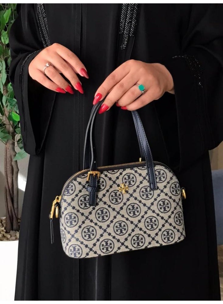 توري بورش الكلاسيكية الطباعة ، حزام الكتف قابل للتعديل ، حقيبة قذيفة جلدية ، حقيبة حمل - Image 2