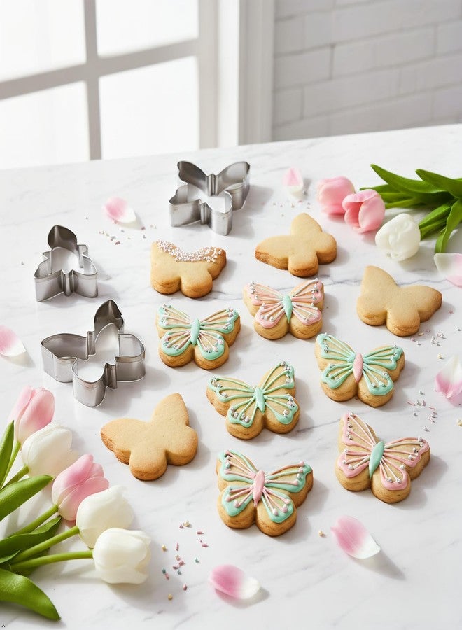 Restynic 5-Piece Stainless Steel Butterfly Cookie Cutter Set for Baking, Multi-size Molds for DIY Cookies, Cakes & Parties, Ideal for Home Bakers - Image 3