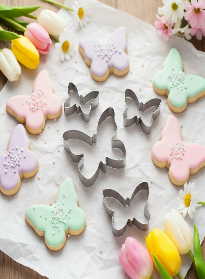 Restynic 5-Piece Stainless Steel Butterfly Cookie Cutter Set for Baking, Multi-size Molds for DIY Cookies, Cakes & Parties, Ideal for Home Bakers - Image 2