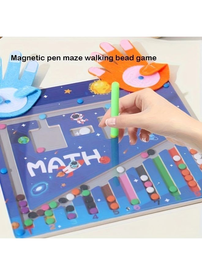 لوحة متاهة العد المغناطيسية التفاعلية للأطفال - لعبة تعليمية لتتبع الحروف والأرقام - Image 5