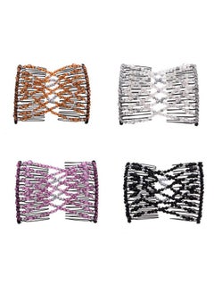 4Pcs Fashion Magic Beads Elasticity Double Hair Comb Clip Stretchy Hair Combs Clips - pzsku/Z1CB191323551050ACAB1Z/45/_/1720085650/ca20ab14-2bd3-45f2-93cd-78225c0afe65