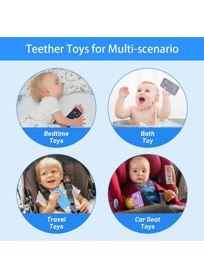 Besosay Baby Phone Teething Toys for Babies 0-3, 0-6, 6-12 Months | Soft Silicone Baby Cell Phone Teethers Toys | Baby Fidget Toys 0-6 Months | Infant Teether for Breastfeeding Baby Boy Girl (Black) - Image 2