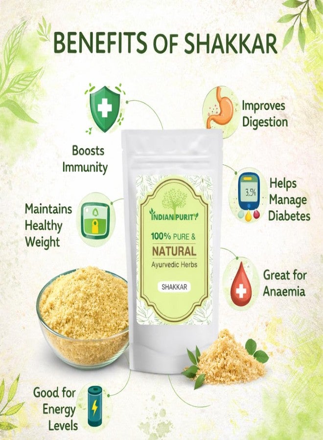 Indian Purity 100% Pure & Natural Ayurvedic Shakkar Powder, Unrefined Cane Sugar, (Pack of 1)(400 Gm) - Image 3
