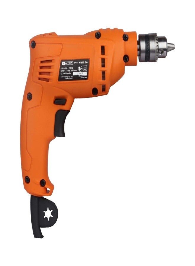 HITMIN Hmd6As8 Corded Drill With Soft Grip Handle, 320 Watts Powerful Motor, 6.5MM Drill Chuck & 0-4200 Rpm, 0.9 Kg,Orange - Image 3