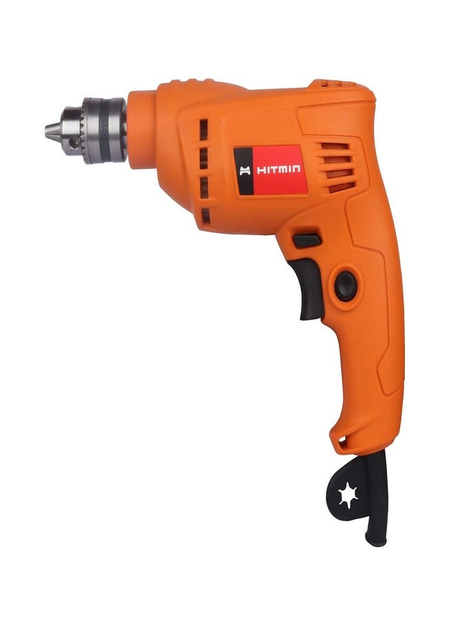 HITMIN Hmd6As8 Corded Drill With Soft Grip Handle, 320 Watts Powerful Motor, 6.5MM Drill Chuck & 0-4200 Rpm, 0.9 Kg,Orange - Image 1