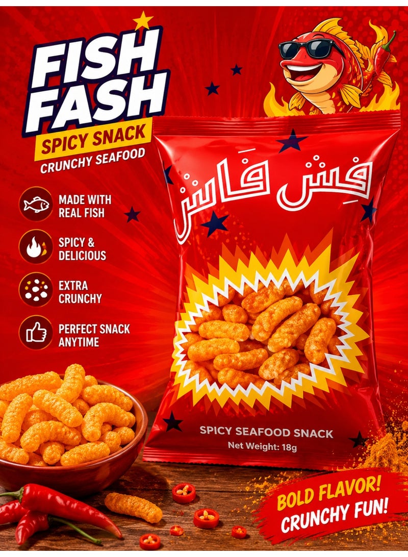 Fesh Fash Fish Fash Spicy Snack – Crunchy Seafood-Flavored Chips | Family Pack 75g - Image 5