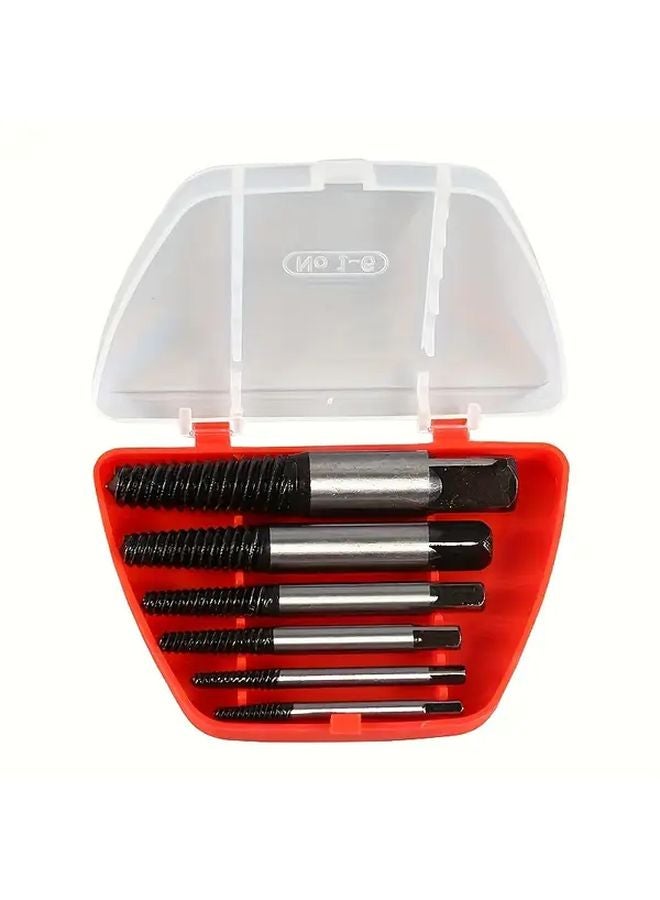 6pcs Carbon Steel Double Side Screw Extractor Drill Bit Set For Damaged Screws - Image 5