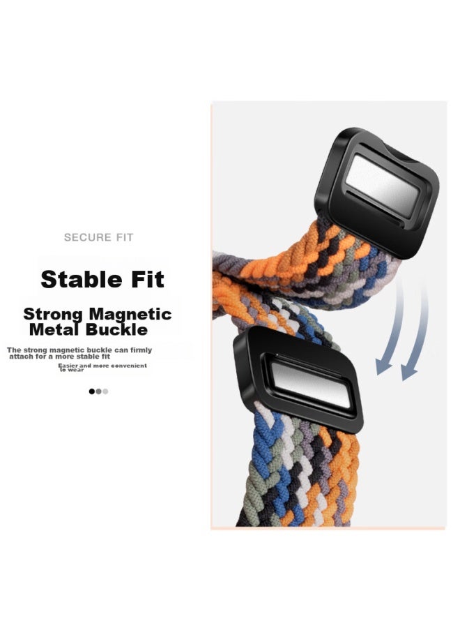 Wei Qiantu Weiqiantu Compatible With Huawei Gt4/Gt5/Pro Watch Band, Women'S 41Mm Magnetic Nylon Woven Watch Strap, Fashionable For Girls, Dopamine Delicate Style, 18Mm [Black] - Image 5