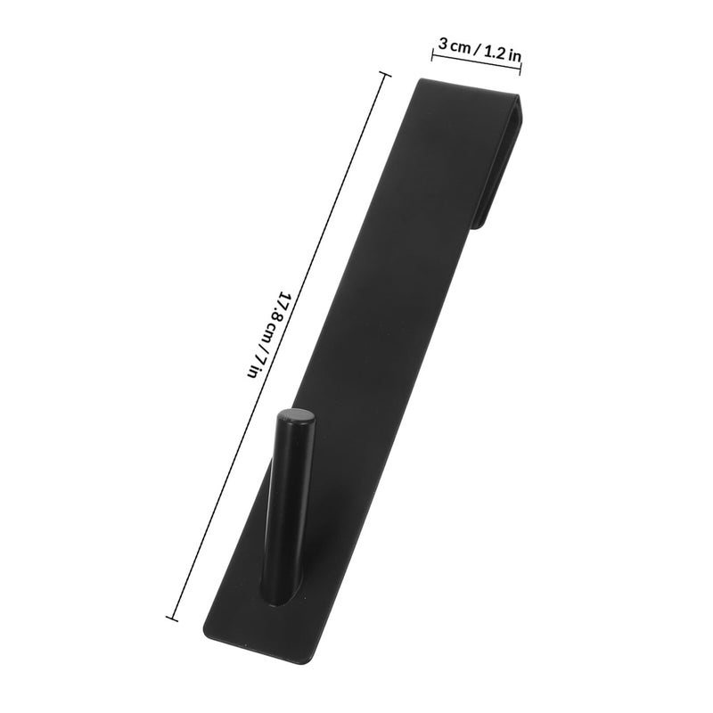 Removable Black Metal Towel Hooks For Glass Shower Door Stainless Steel 17.8cm - Image 3