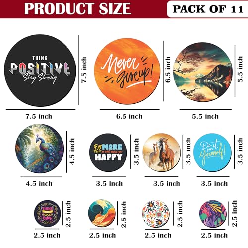 Twinster Wooden Wall Hanging for Home Decor, Living Room, Bedroom, Office, Motivational Art Patterns, Wall Decor, Pack of 11 (Motivational quotes 5) - Image 5