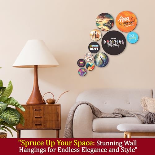 Twinster Wooden Wall Hanging for Home Decor, Living Room, Bedroom, Office, Motivational Art Patterns, Wall Decor, Pack of 11 (Motivational quotes 5) - Image 2